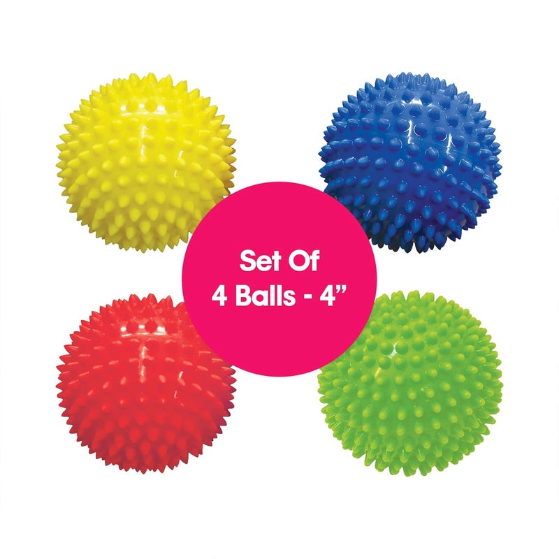 Edushape Original Sensory Ball - 4" Solid Primary Color Baby Ball for Gross Motor Skills Development, Ages 6 Months & Up - Perfect Stocking Stuffer - Image 2